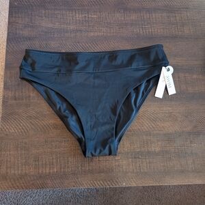 Victoria's Secret Mid Rise Swim Bikini Bottoms. Sz L. Black